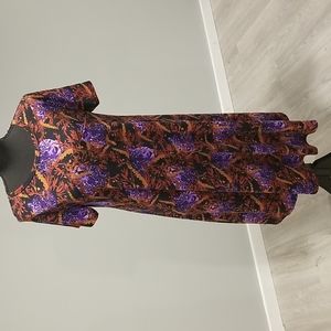Vibrant purple cat LuLaRoe Carly